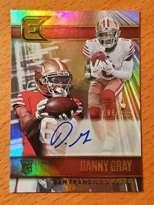 2022 Chronicles Essentials Auto #26 Danny Gray 49ers Rookie WR #'d 88/199 - Image 1 of 2