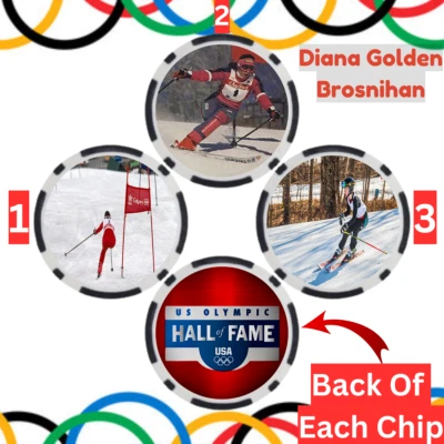Diana Golden Brosnihan Boxing Olympian Set Of 3 Collectible Poker Chips - Image 1 of 2