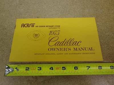 Cadillac ACRS 1975 Deville Fleetwood manual del propietario sistema de cojín de aire original Foto 1 de 4