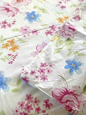 Funda nórdica Pottery Barn Kids floral DOBLE rosa repollo rosas niñas de campo Foto 1 de 4