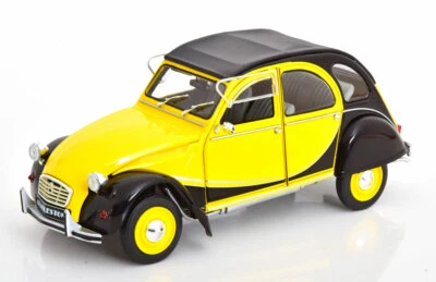 CITROEN 2CV6 CHARLESTON 1982 YELLOW BLACK SOLIDO S1805015 1/18 METAL 2CV 6 - Photo 1/4