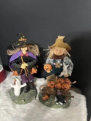 Decoração de Halloween espantalho bruxa 13"alta abóboras vintage vintage vintage vintage vintage vintage - Imagem 1 de 4