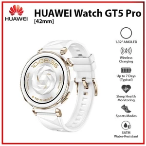Huawei Watch GT 5 Pro 42mm BIAŁY 1.32" AMOLED Bluetooth iOS Android Smartwatch - Zdjęcie 1 z 4