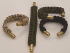 Paracord Tactical Brass Bullet Bracelet, Wrist Band Survival, Army, Military NEW