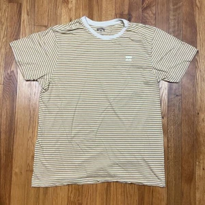 Billabong T-Shirt Herren L Retro Classic Baumwolle Strand braun gestreift - Bild 1 von 13