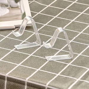 12pcs Durable Clear Tablecloth Clips Invisible Table Cover Holders Wedding - Picture 1 of 9