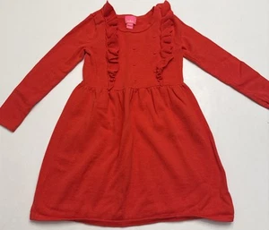Lilly Pulitzer Girls Eunice Sweater Dress Ruby Red Long Sleeves Size M (6-7) - Picture 1 of 9