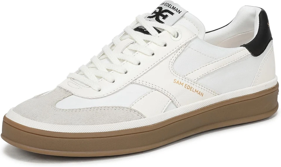 Sam Edelman Women's Althea Lace-Up Sneaker Optic White/Black 8.5M - Image 1 of 4