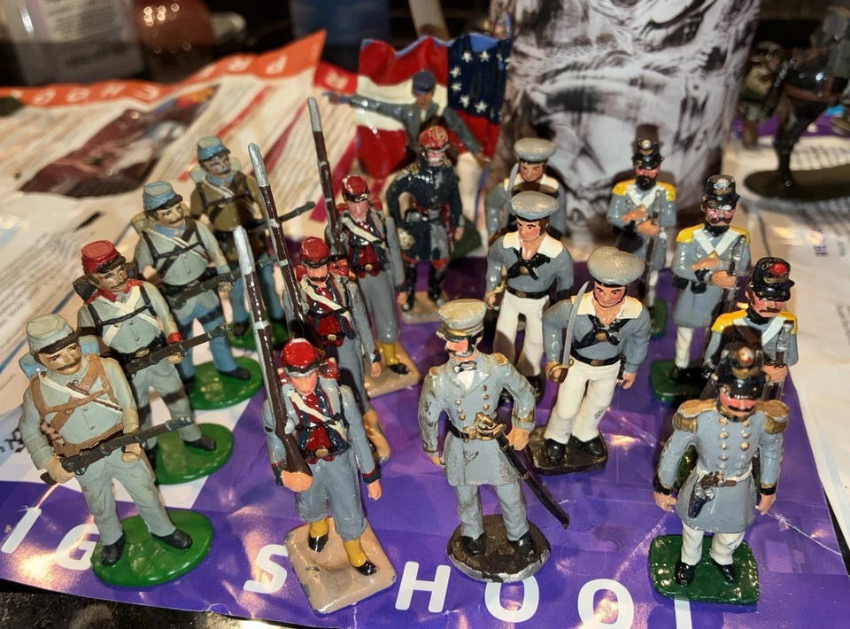 ACW ARMY INFANTRY UNITS. 54MM METAL  FIGURES - VALIANT , MISC. - image 1 of 1