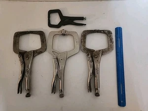Lote de 4 herramientas surtidas de abrazadera en C de bloqueo de tornillo y media luna de 12 pulgadas y 6 pulgadas - Imagen 1 de 6