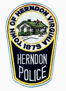 HERNDON VIRGINIA VA Sheriff Police Patch RR TRAIN DEPOT XL 6” - Picture 1 of 1