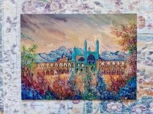 Original Acrylic Painting, signed by V. Sabbaghian, Imam Mosque Esfahan 40 x 30 - Picture 1 of 3