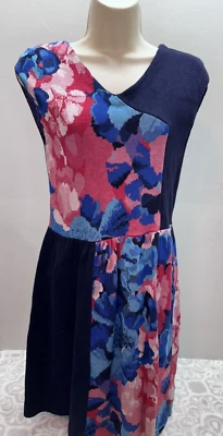 Vestido Anthropologie LEIFSDOTTIR Estampado Floral Mezcla de Algodón Sin Mangas Tejido Pequeño Foto 1 de 4