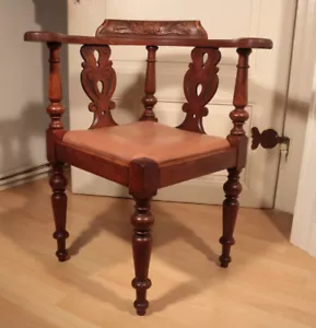 stabiler GRÜNDERZEIT JUGENDSTIL Armlehnstuhl Eckstuhl Schreibtischstuhl - TOP - Bild 1 von 1
