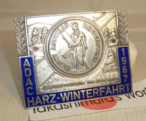 AUTOPLAKETTE ADAC Harz Winterfahrt SANCT ANDREAS REVIVISCENS 1967 Winterrallye B79 - Bild 1 von 6
