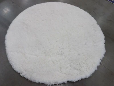 WHITE 5'-1" X 5'-1" Round Stained Rug Reduced Price 1172583180 PSG800B-5R - Image 1 of 4