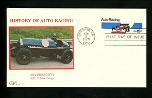 US FDC #U587 Western Silk 1978 Ontario CA Auto Racing Indianapolis Car - Picture 1 of 2