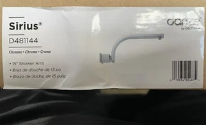 Brazo de ducha D481144 Sirius 15 pulgadas cromado nuevo en caja - Imagen 1 de 4
