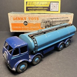 1953 Dinky Supertoys - 504 FODEN 14 TON TANKER - Blue - Original Box B - Picture 1 of 19