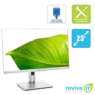 HP EliteDisplay E233 23" 1920x1080 16:9 FullHD LED Monitor HDMI DP VGA - Grade B - Image 1 of 4