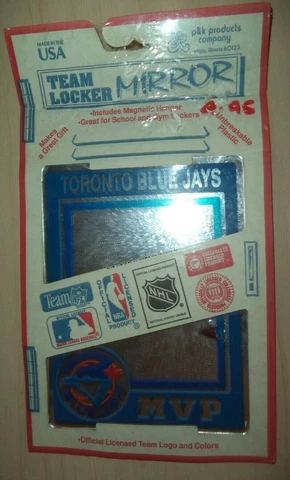 Team Locker Mirror Toronto Blue Jays MVP Baseball Magnetic Hanger MLB Sports NIP Cover