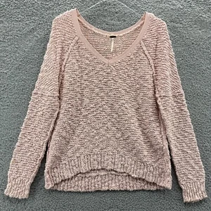 Maglione Free People Donna Piccolo Rosa Shaggy Bear Songbird Maglione Oversize - Foto 1 di 10