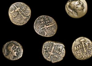 Set of 2 Ancient Greek Bronze Coins from Amisos, Pontus - Gk-Amisus-Ares - Picture 1 of 1