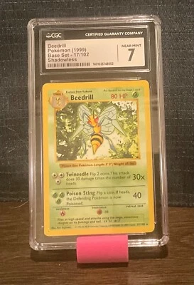 Pokémon TCG Beedrill Base Set 17/102 Regular Shadowless Rare - Image 1 of 2