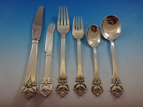 Rare Greta by Orla Vagn Mogensen Danish Sterling Silver Handwrought Flatware Set Cover