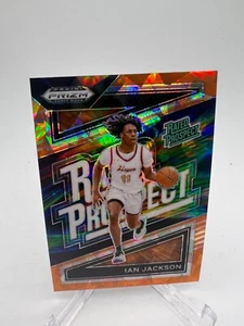 2024 Panini Prizm Draft Picks - Rated Prospect Ian Jackson #12 Orange Ice Prizm - Bild 1 von 2