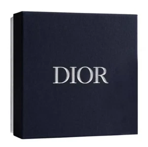 CHRISTIAN DIOR LARGE navy blue metallic silver foil logo GIFT storage BOX new - Picture 1 of 16