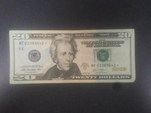 2013 $20 TWENTY DOLLAR BILL STAR ✯ NOTE Ultra Rare FDR # MF03389642✯ - Picture 1 of 5