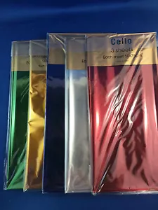 Cello sheets 3 pack gift wrapping cellophane 50cm x 75cm gifts crafts parties - Picture 1 of 11