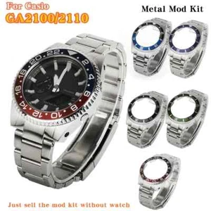 Bisel de acero inoxidable Mod Kit Estuche Banda para G-Shock GA-2100 GA2110 Cubierta Correa - Imagen 1 de 17
