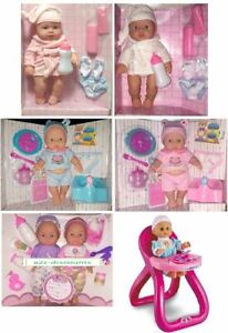 NEW BABY DOLL TOYS PINK/BLUE/WHITE PRETEND PLAYSETS W/ACCESSORIES BOXED GIFTS