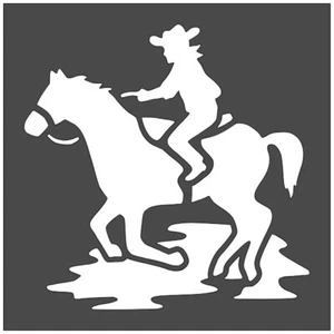 10"x10" Clear Plastic Stencil - Cowboy Horse Western (RO585) - Picture 1 of 2