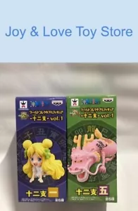 ONE PIECE WCF World Figura da Collezione Zodiac Mansherry & Kozuki Momonosuke - Foto 1 di 7