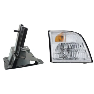Headlights Set For 2002-2011 Buick Lucerne | Cadillac DTS | Mercury Mountaineer - Image 1 of 4