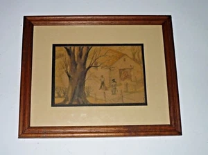 Aquarell der britischen Bauernszene 19. Jahrhundert - Bild 1 von 2