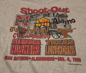 Shoot Out At The Alamo Big 12 Football Longhorns Vs Huskers 1999 Long Sleeves L - Picture 1 of 5