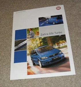 Vauxhall Zafira GSI 2.0 Turbo MPV Brochure 2002 - 2003 Edition 1 - Picture 1 of 1