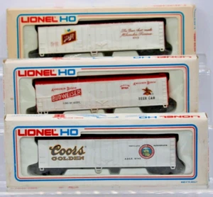 Lionel Budweiser, Coors, Schlitz Beer Reefer Plug Door Box Cars 8741. 8743, 8740 - Picture 1 of 7
