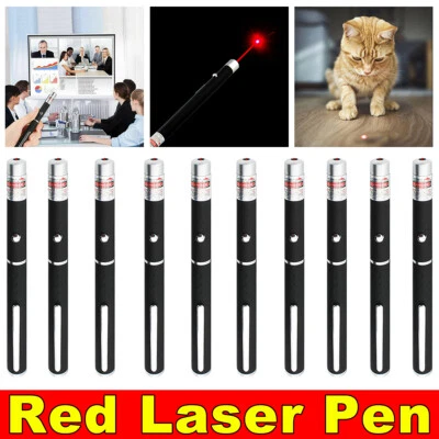 10PCS Red Laser Pointer Pen Light Single Point Visible Beam Lazer Pet Toys 650nm - Image 1 of 4
