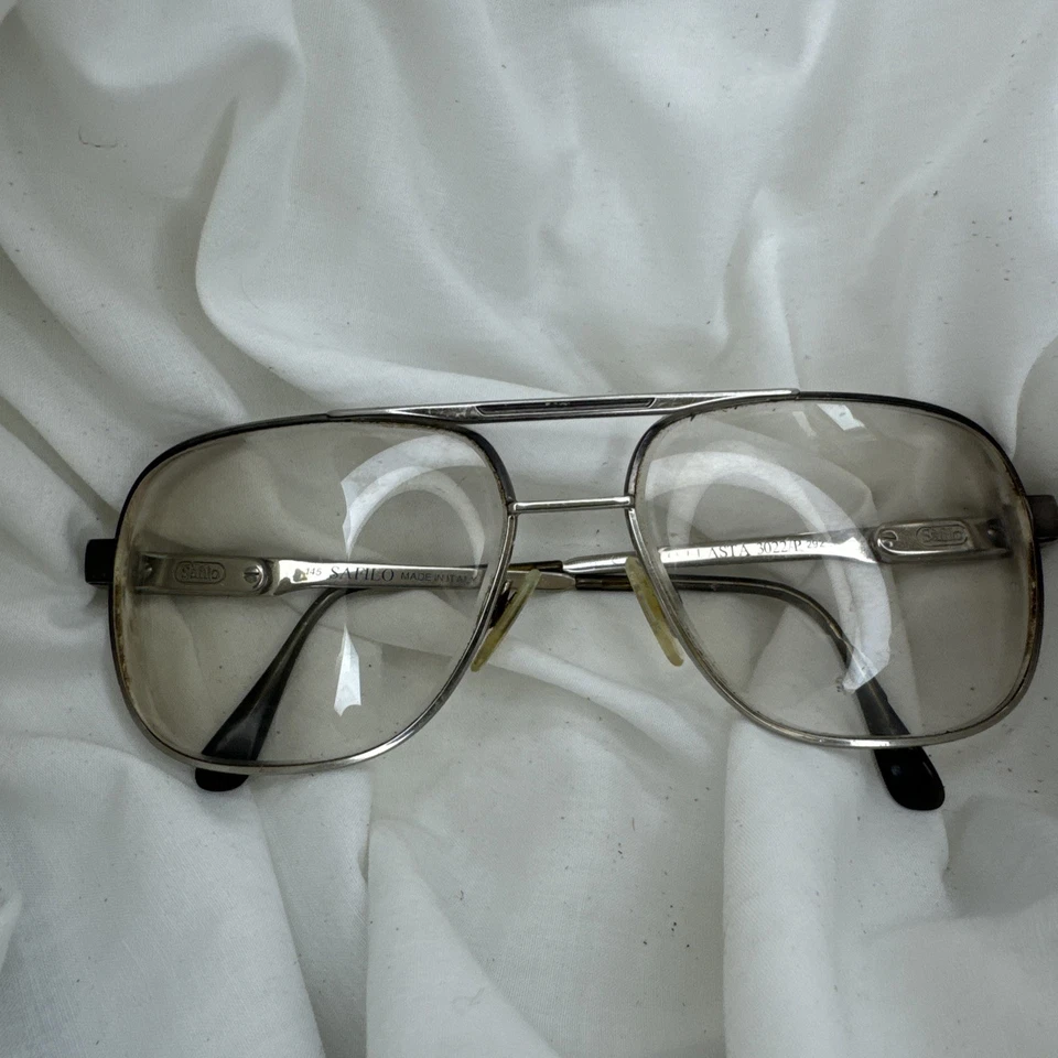 Safilo Elasta Eyeglasses Frame 3022/P 292 Men's Gray Metal Aviator 58-16-145 - Image 1 of 4