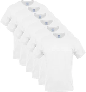 Camisetas Crew Hombre, Multipack, Estilo G1100, Color: Blanco (Pack de 6), Talla: Pequeña. - Imagen 1 de 11