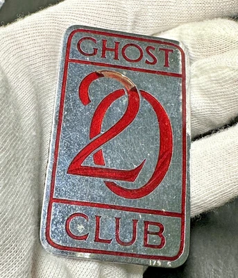 VINTAGE ROLLS ROYCE GHOST CLUB 20 #179 G CAR BADGE M247 - Image 1 of 4