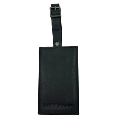Hartmann Leather Luggage Tags Snaps Folding Address Card Holder Black - Image 1 of 3