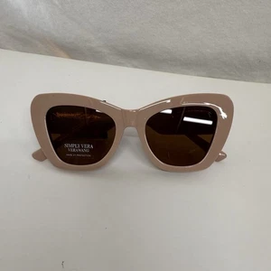 Gafas de sol SimplyVera Vera Wang rosa ojos de gato montura gruesa - Imagen 1 de 5