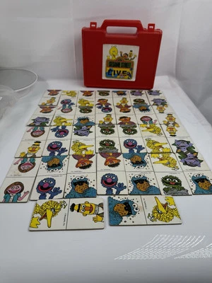 Винтажный - 1980 Whitman домино игры и Улица Сезам живой карандаш чехол - Изображение 1 из 4