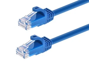 Flexboot Cat6 Ethernet Patch Cable Network RJ45 Stranded UTP 24AWG 25ft Blue - Picture 1 of 6